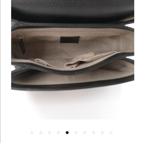 Dollar Calfskin Interlocking G Top Handle Shoulder Bag Black - Picture 6 of 10